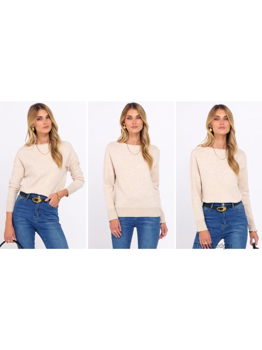 Long Sleeve Rolled Neck Casual Soft Lightweight Pullover Sweater Top - Picture 6 of 6